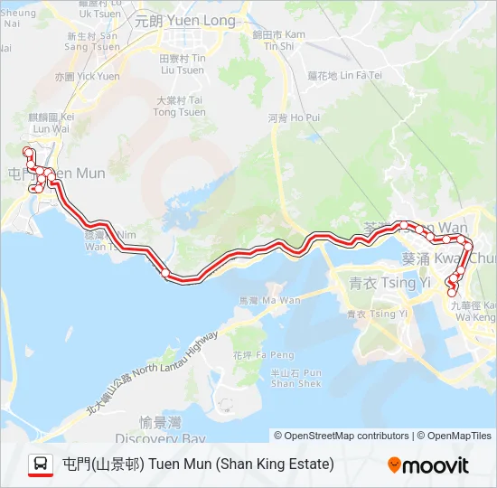 57M Bus Line Map