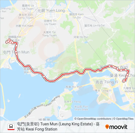 58M Bus Line Map