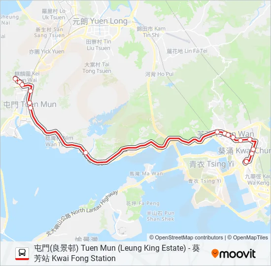 58M Bus Line Map