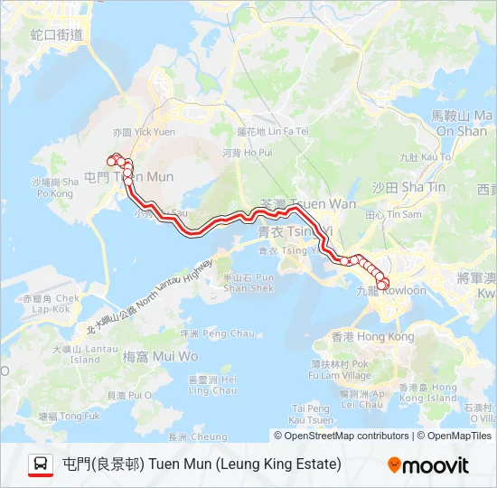 58X Bus Line Map