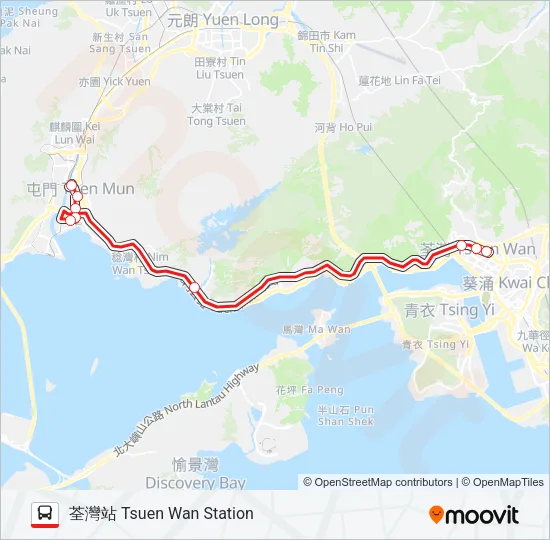 60M Bus Line Map