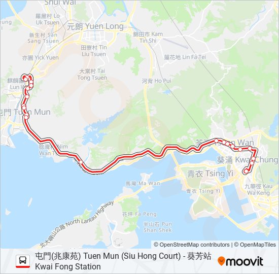 67M bus Line Map