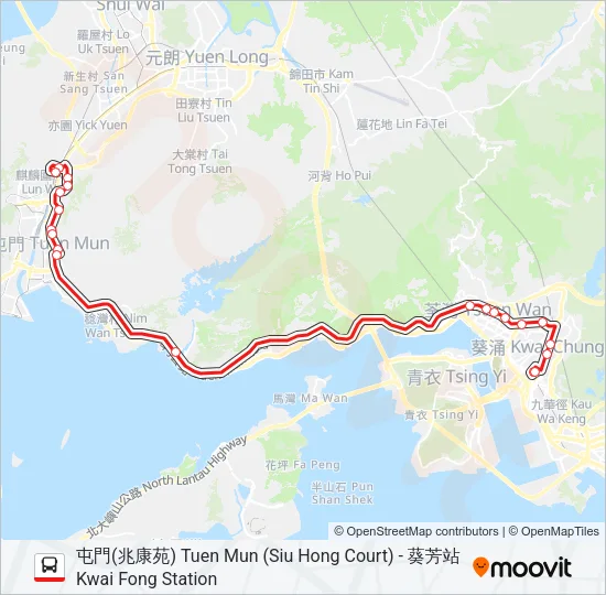 67M Bus Line Map
