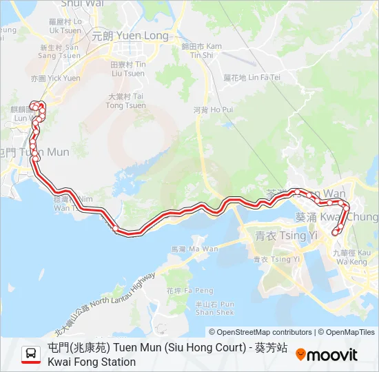 67M Bus Line Map