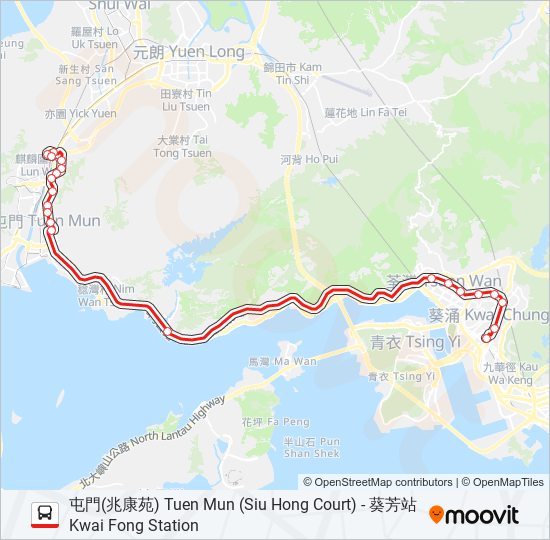 67M bus Line Map