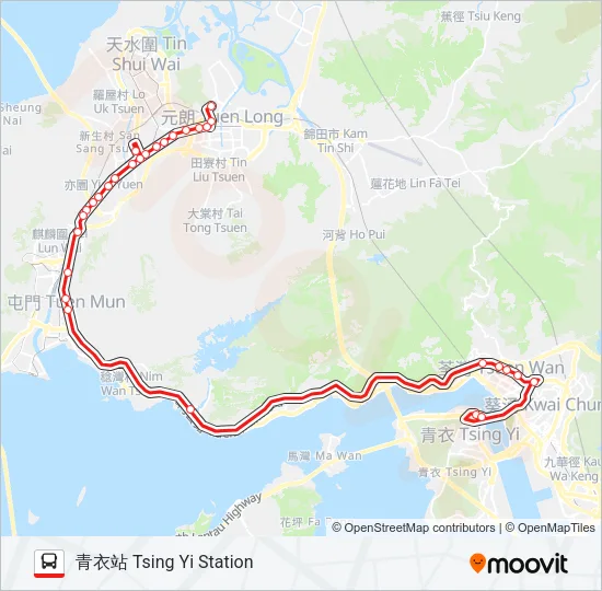 68A Bus Line Map