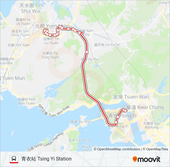 68E Bus Line Map