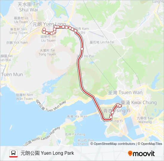 68E Bus Line Map