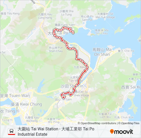 72A Bus Line Map