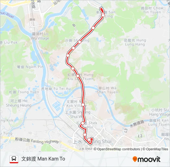 73K Bus Line Map
