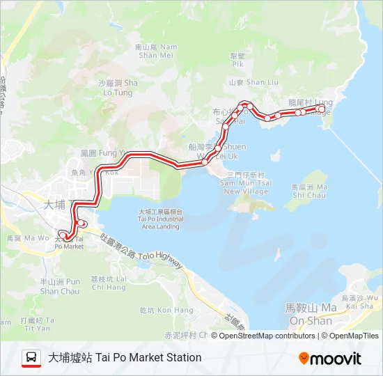 75P Bus Line Map