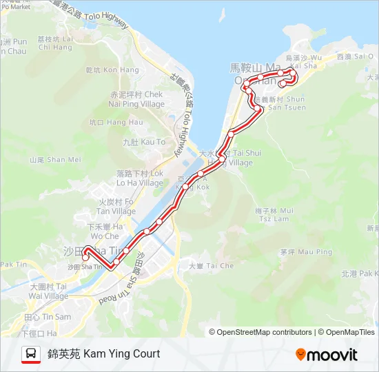 86K Bus Line Map
