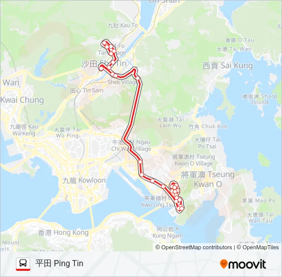88X Bus Line Map