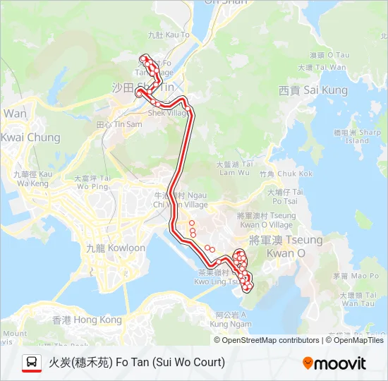 88X Bus Line Map