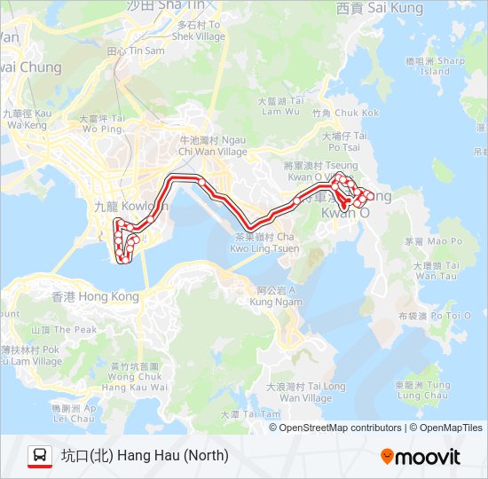 98D bus Line Map