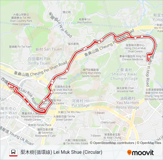 N36 Bus Line Map