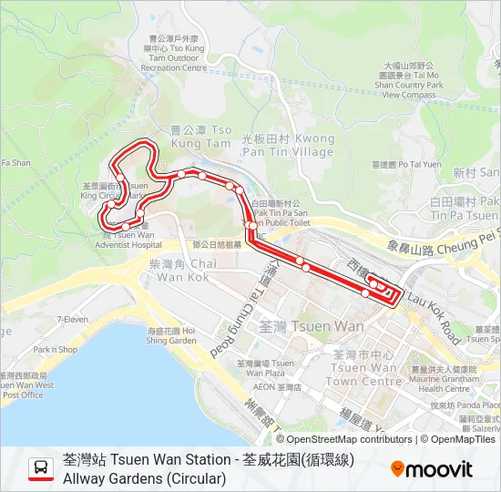 N39 Bus Line Map