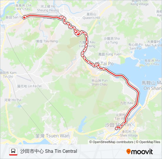 N73 bus Line Map