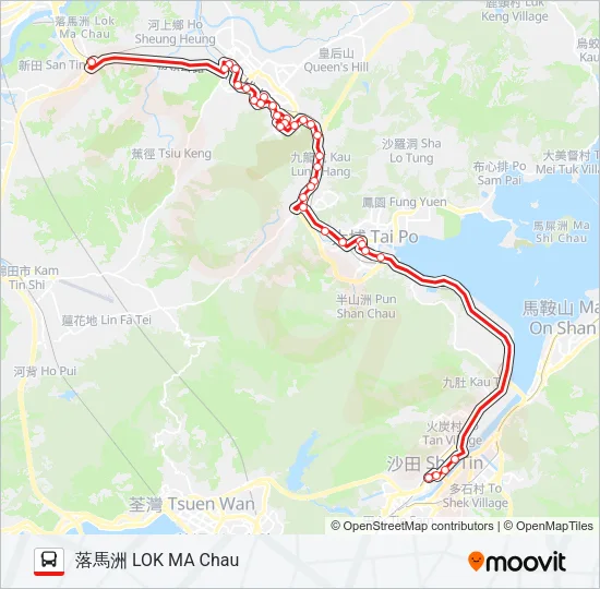 N73 Bus Line Map
