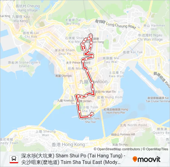 203C Bus Line Map