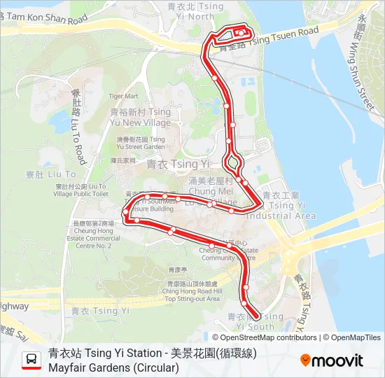 249M Bus Line Map