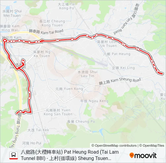 251B Bus Line Map