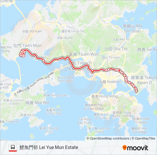 259D Bus Line Map