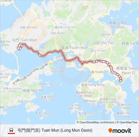 259D bus Line Map