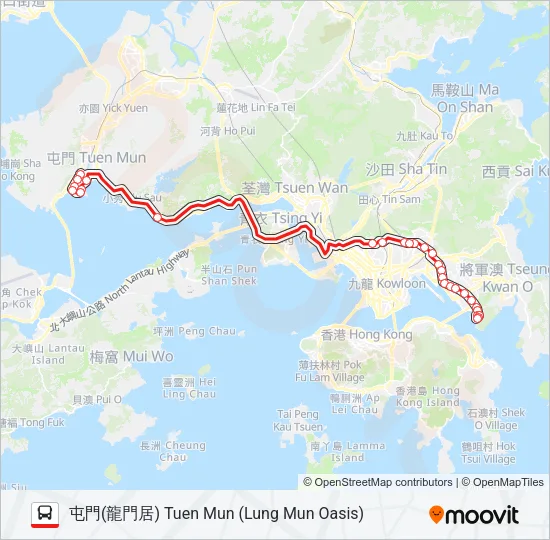 259D Bus Line Map