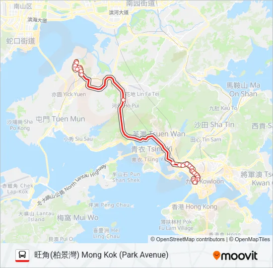 265B Bus Line Map