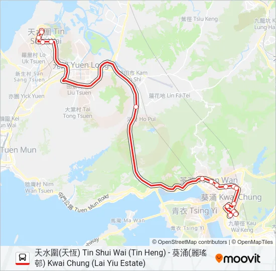 265M Bus Line Map