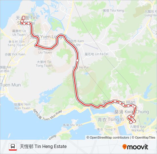 265M bus Line Map