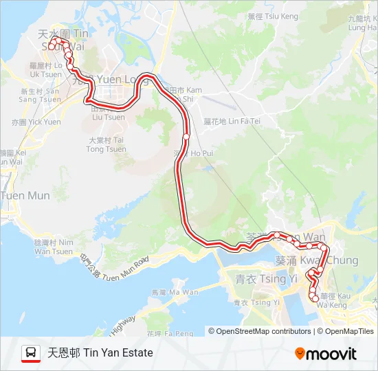 269M Bus Line Map