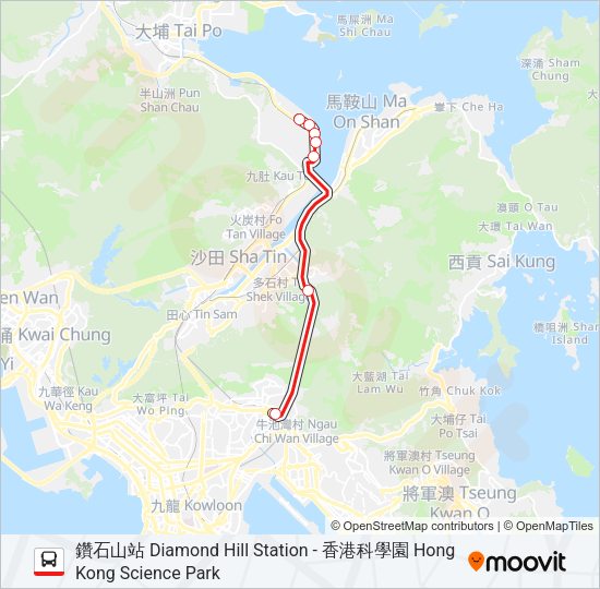 巴士272S的線路圖