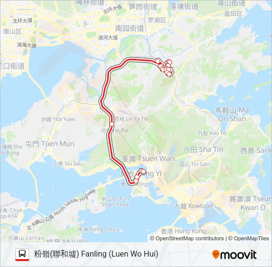279X Bus Line Map