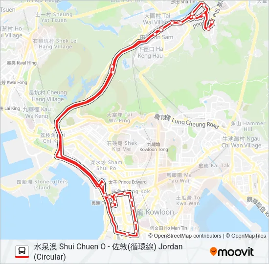 287X Bus Line Map