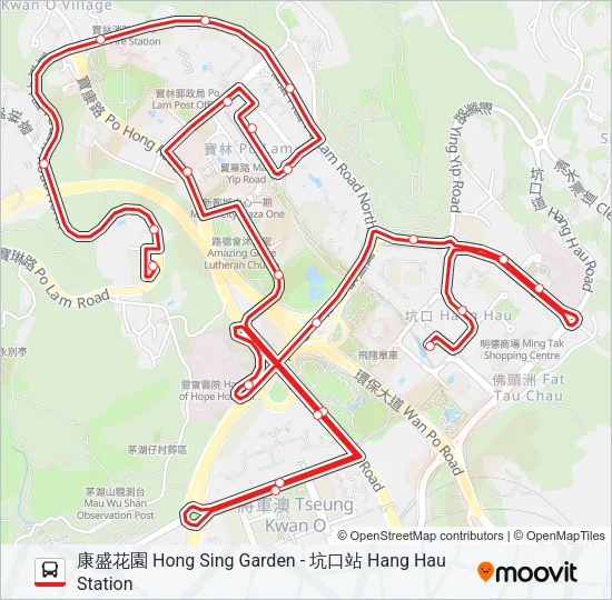 296M Bus Line Map