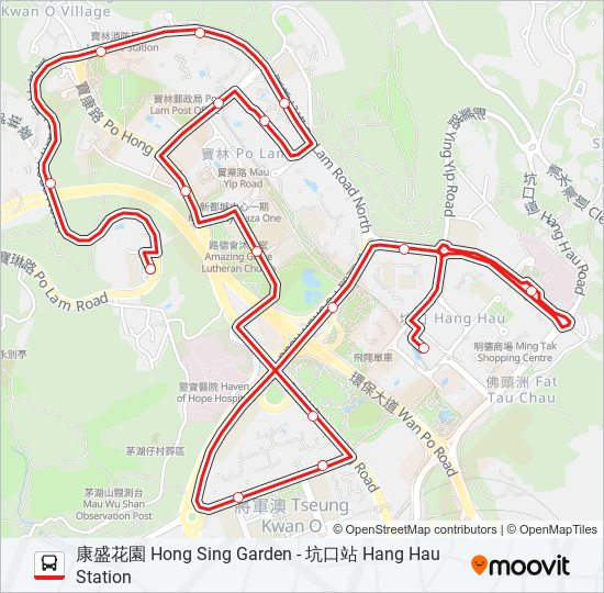 296M bus Line Map