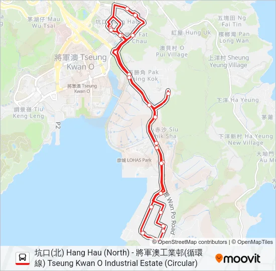 298E Bus Line Map