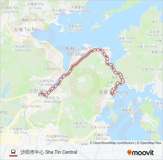 299X Bus Line Map