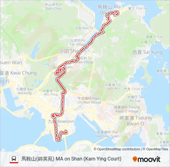 N281 Bus Line Map