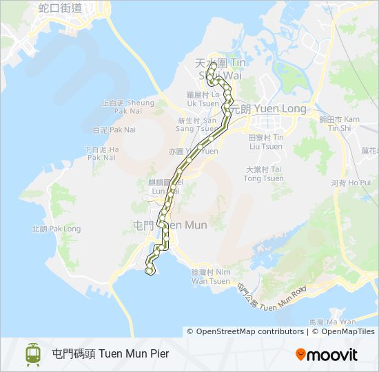 751/507 直通運行 light rail Line Map
