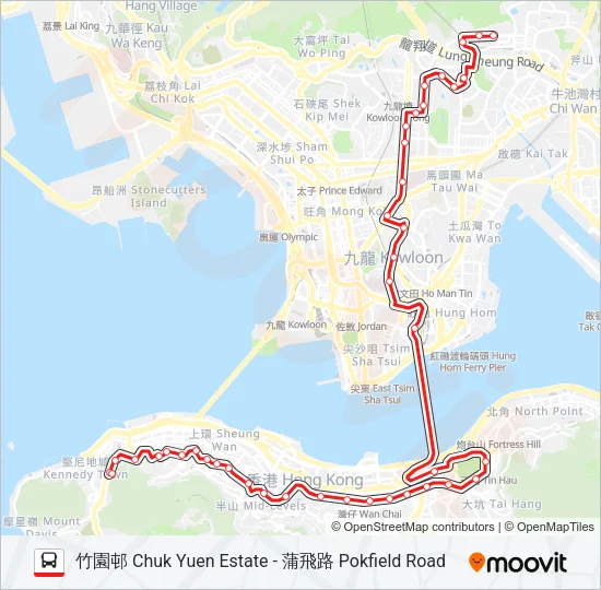 103 Bus Line Map