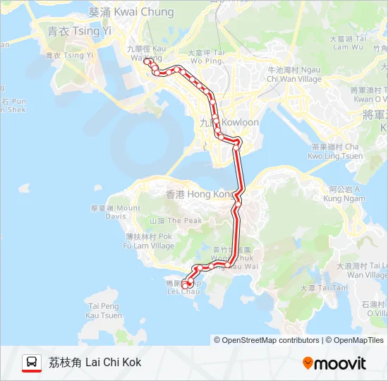 171A Bus Line Map
