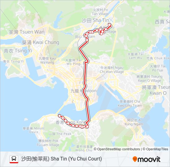 182X bus Line Map