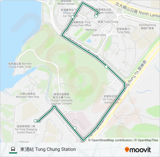 N38 Bus Line Map