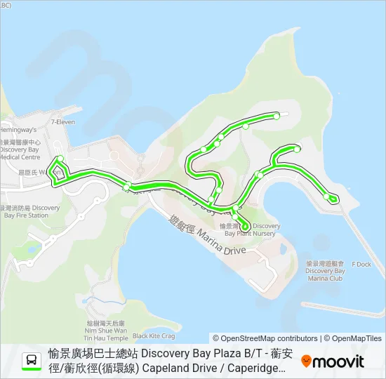 N7/8 Bus Line Map
