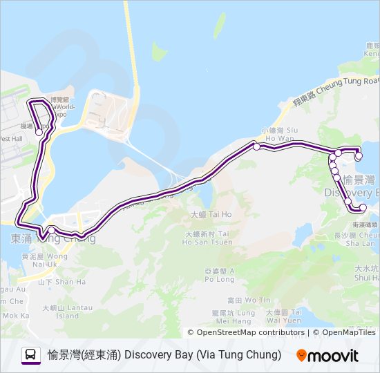 巴士DB02R的線路圖