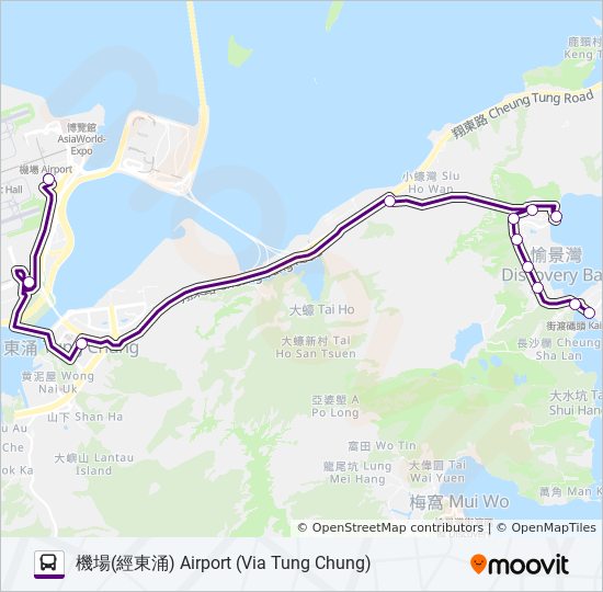 巴士DB02R的線路圖