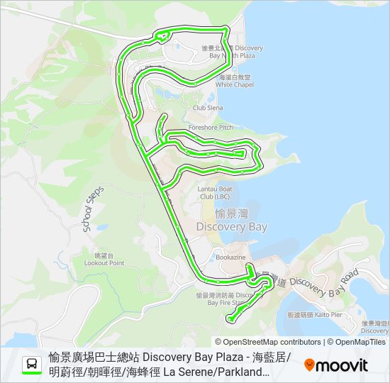 巴士N5/1/6的線路圖